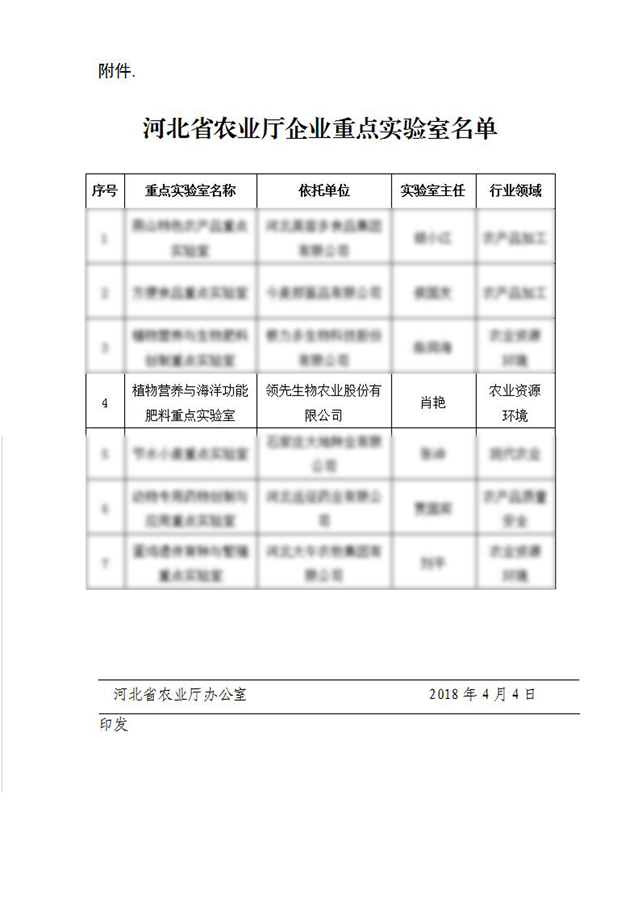 DS视讯获批河北省农业厅企业重点实验室